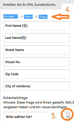 Create a DHL account to receive parcels with Packstation